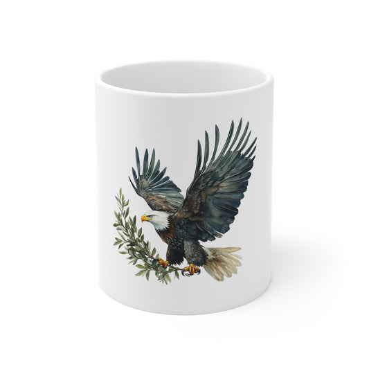 Bald Eagle Coffee Mug — Patriotic Wildlife 11oz Ceramic Mug