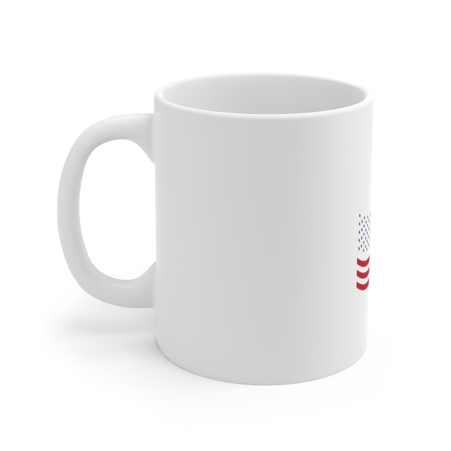 Waving American Flag Coffee Mug – Modern USA Flag Mug – Minimalist Flowing Flag Design Cup – Patriotic Red White Blue Gift Mug Mug 11oz