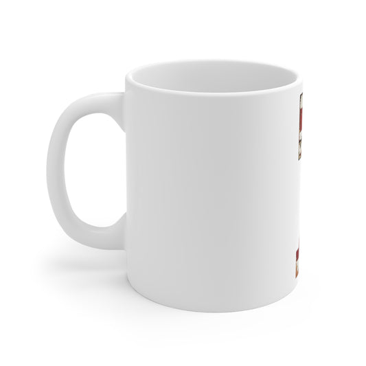 Distressed American Flag Number 7 Coffee Mug – Vintage Patriotic Number Mug – Rustic USA Stripe Flag Cup – Americana Gift Mug 11oz
