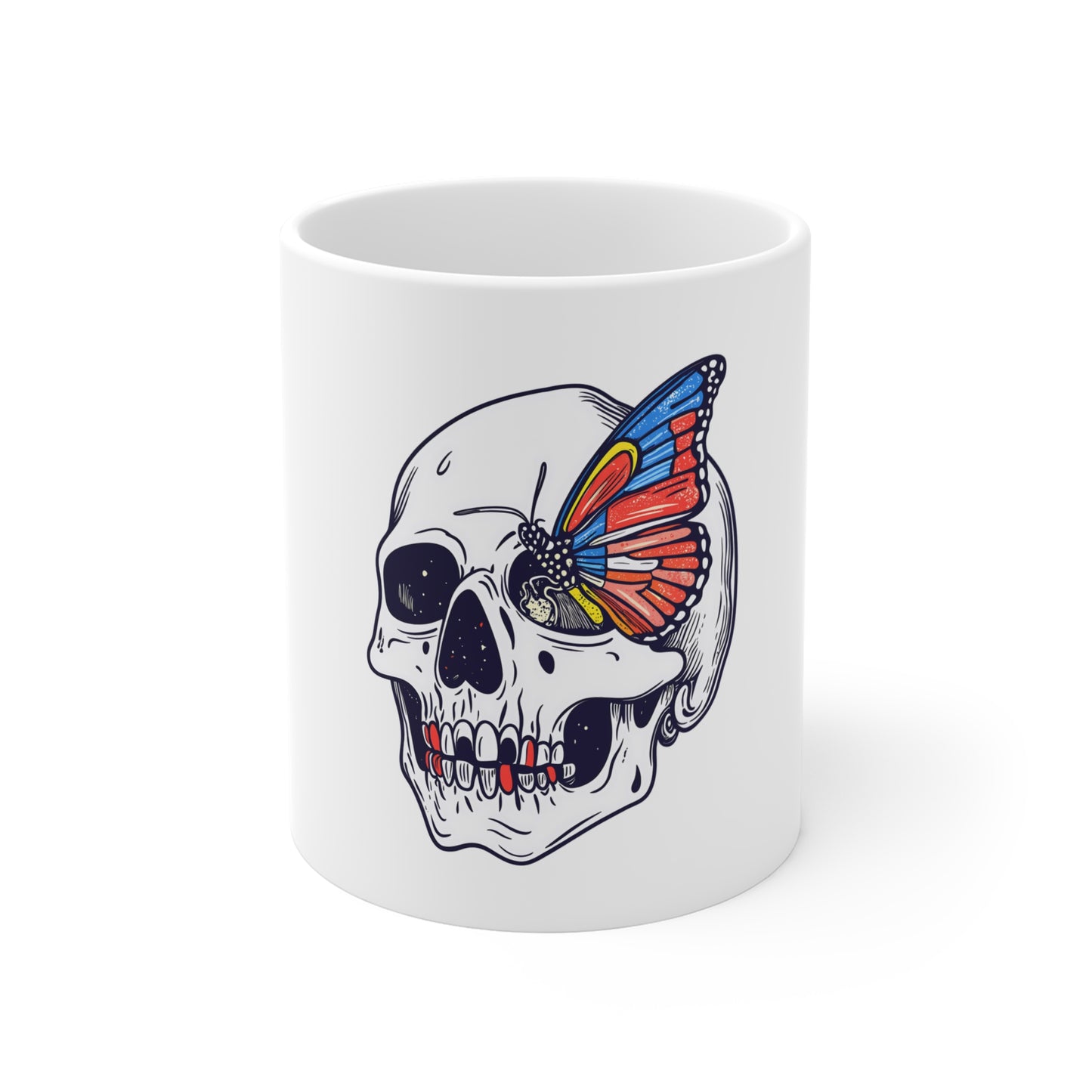 Skull with Butterfly 11oz Coffee Mug