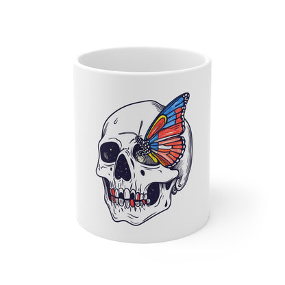 Skull with Butterfly 11oz Coffee Mug