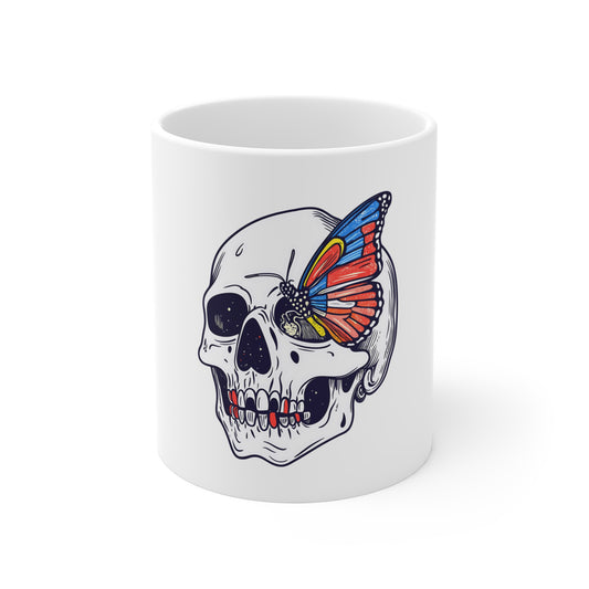 Skull with Butterfly 11oz Coffee Mug