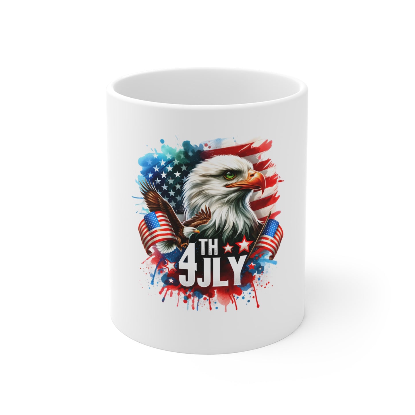 4th of July Eagle Mug – Patriotic American Flag Coffee Cup