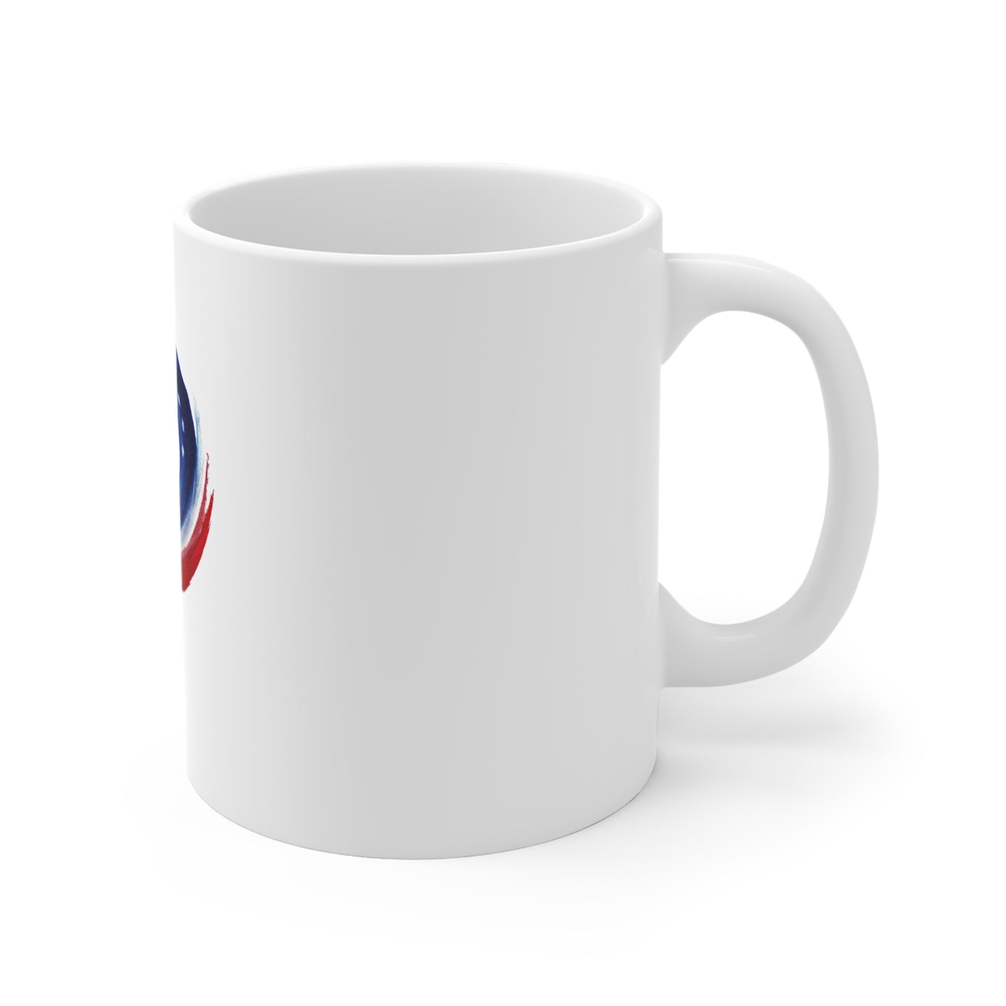 Patriotic Red & Blue Swirl Coffee Mug — 11oz