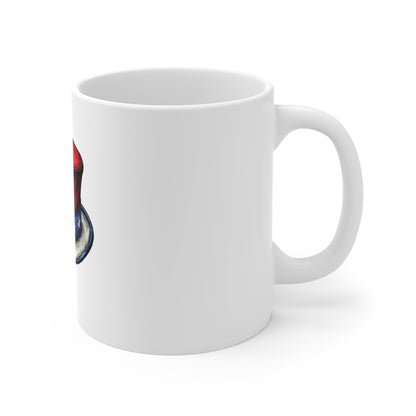 Patriotic Uncle Sam Top Hat Mug — 11oz Fourth of July Coffee Cup