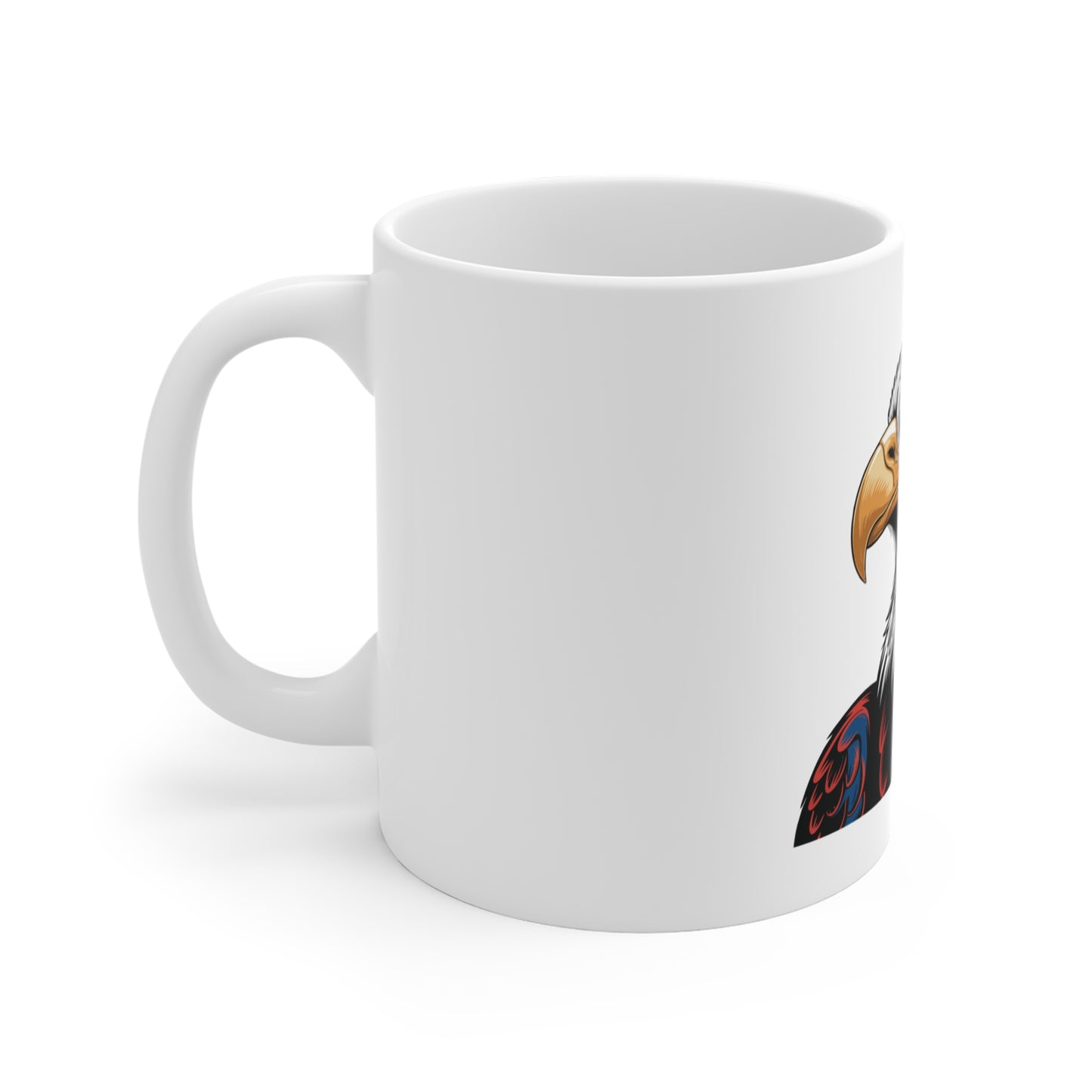 Eagle Portrait Mug — Patriotic Bald Eagle Coffee Cup (11oz)