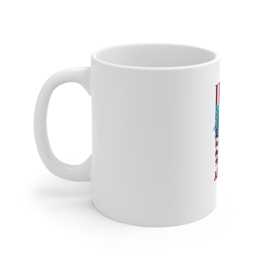 11oz Mug - Patriotic America Eagle Flag "USA" Coffee Cup