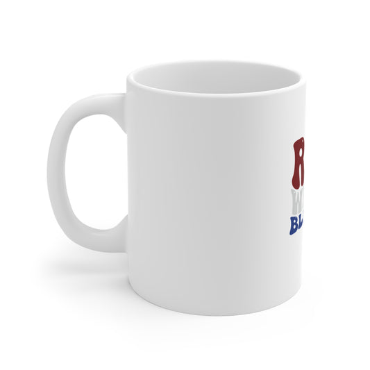 Red White Blessed Mug — Patriotic 11oz Coffee Cup