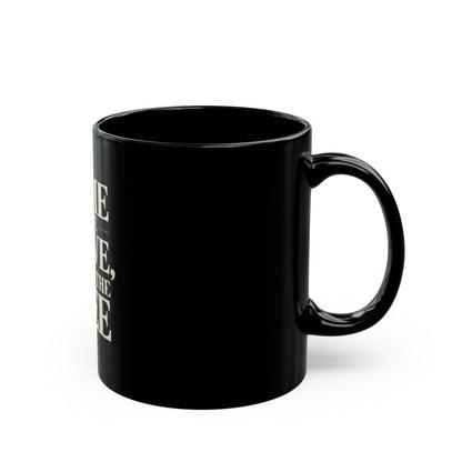 Patriotic "Home of the Brave, Land of the Free" Black Coffee Mug (11oz/15oz)