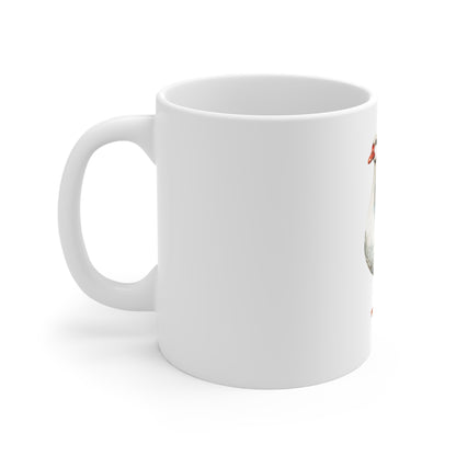 Patriotic Goose 11oz Mug – Watercolor American Flag Goose Coffee Cup