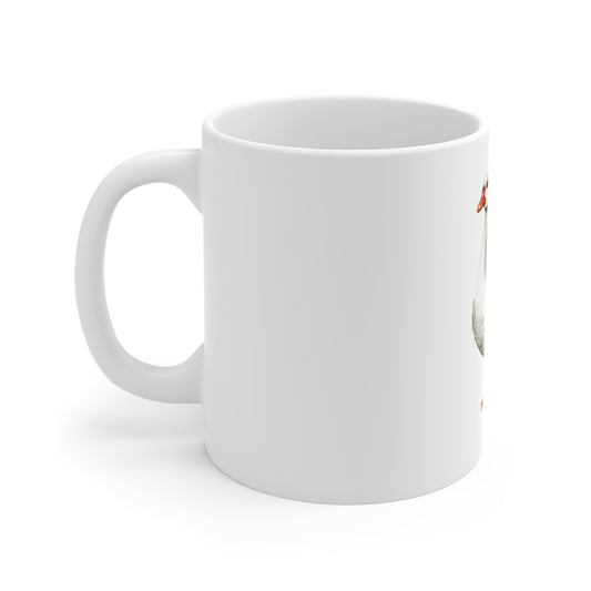 Patriotic Goose 11oz Mug – Watercolor American Flag Goose Coffee Cup