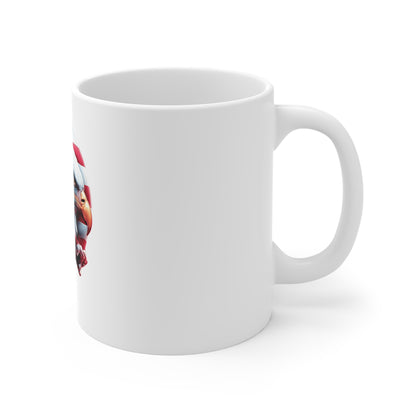 Patriotic Eagle Skull Coffee Mug – American Flag Eagle Skull Mug – USA Freedom Power Mug 11oz