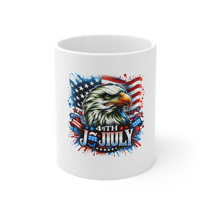 4th of July Eagle Mug — Patriotic American Flag Coffee Cup