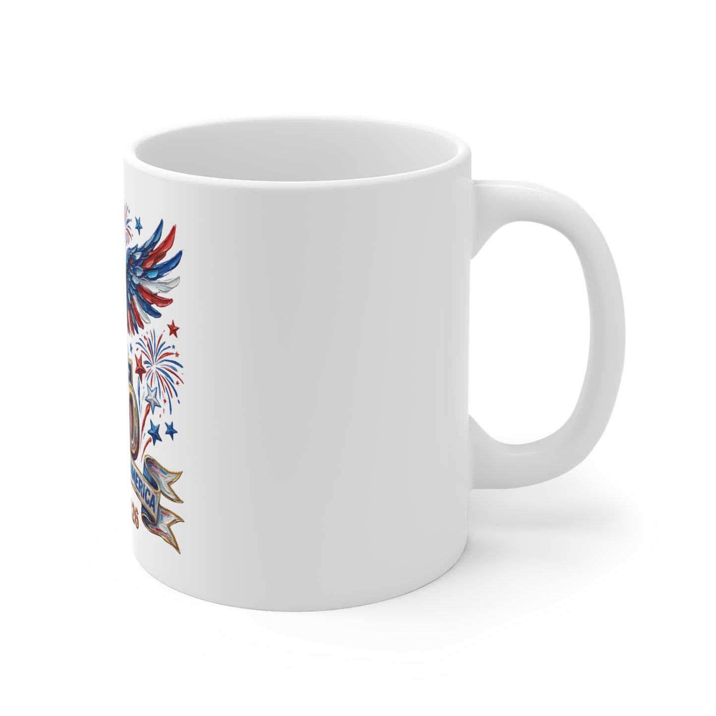 250th USA Anniversary Mug — 1776–2026 Patriotic Eagle Coffee Cup