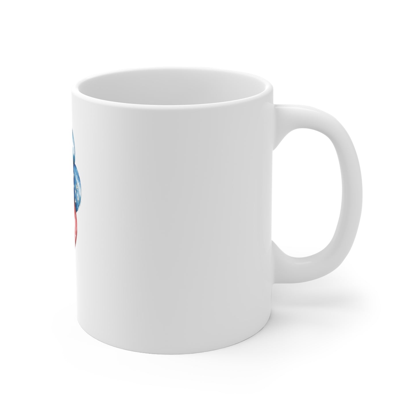 Patriotic Balloons 11oz Mug – American Flag Red White Blue Celebration Coffee Cup