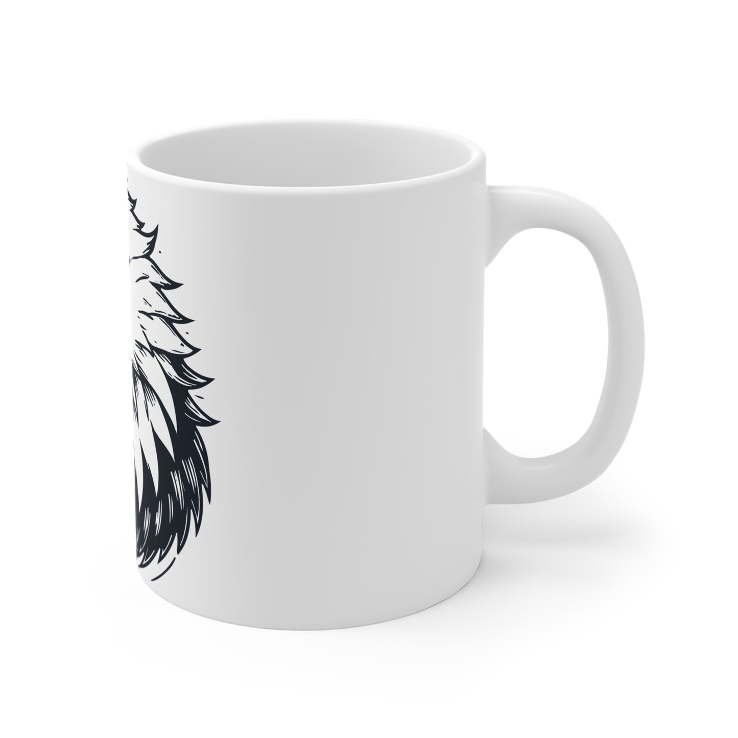Bald Eagle Head Coffee Mug – Fierce Eagle Graphic Mug – Bold American Pride Cup – High-Contrast Patriotic Eagle Mug 11oz