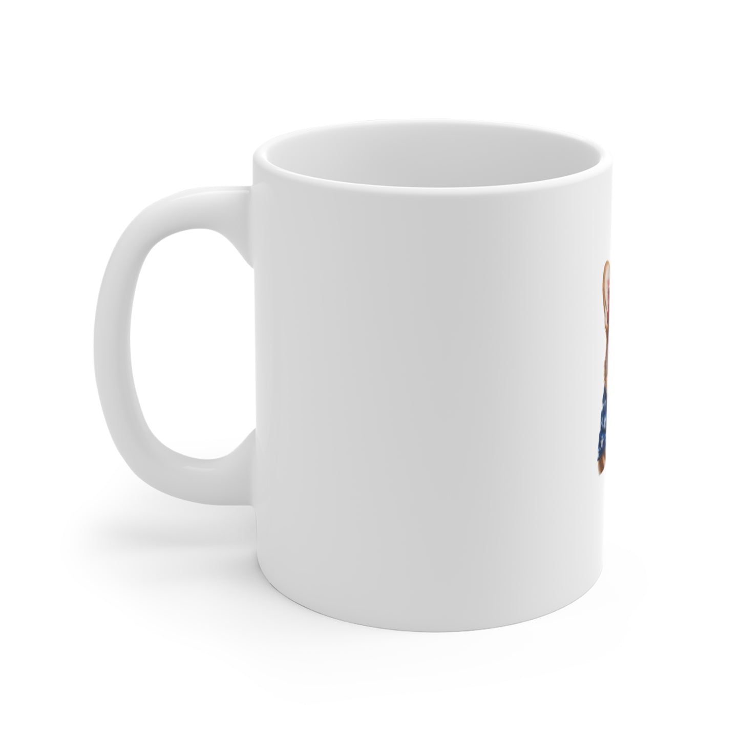 Patriotic Corgi Coffee Mug - 11oz American Flag Dog Mug