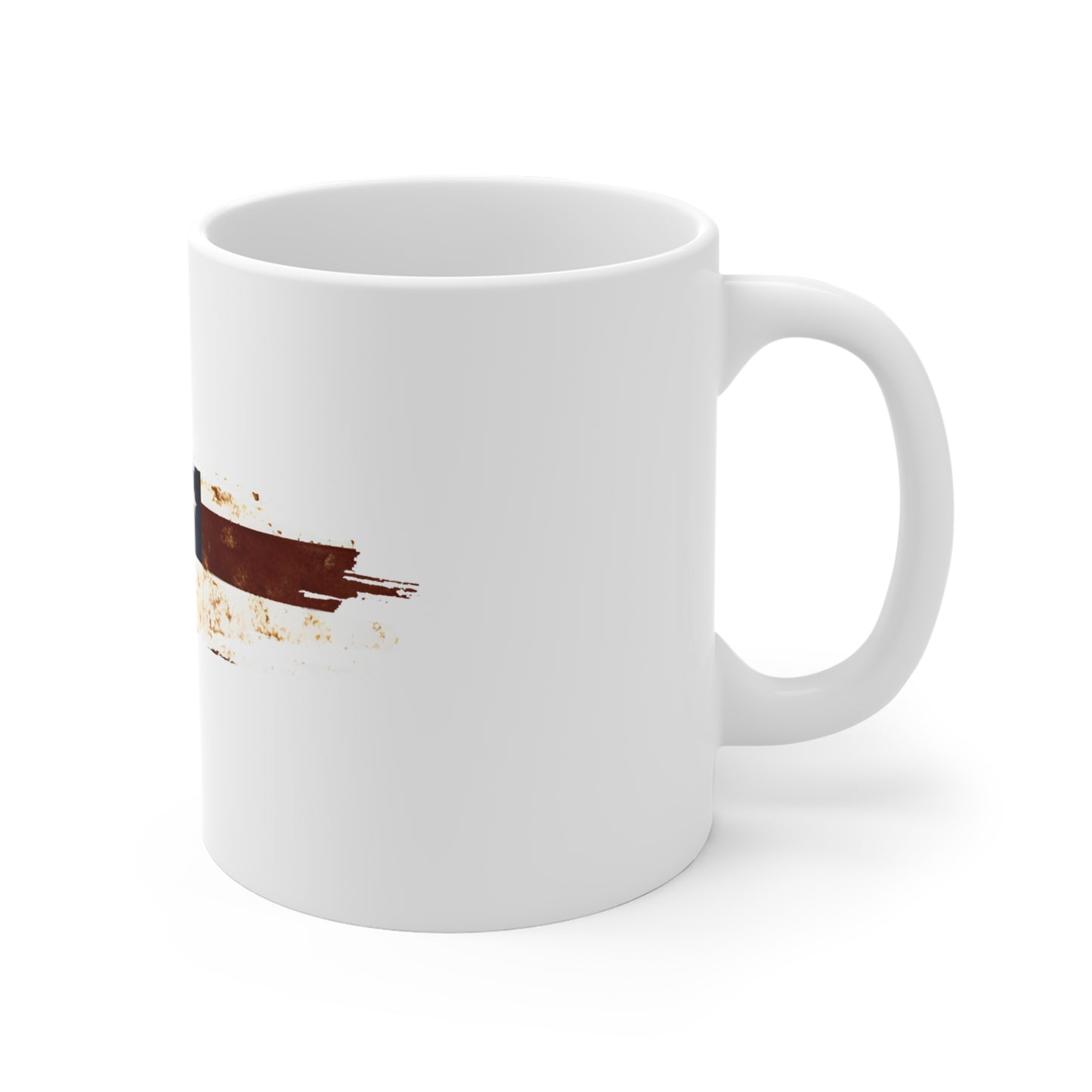 Vintage Rust American Flag Mug – Distressed Patriotic Coffee Cup – Weathered USA Flag Design Mug 11oz