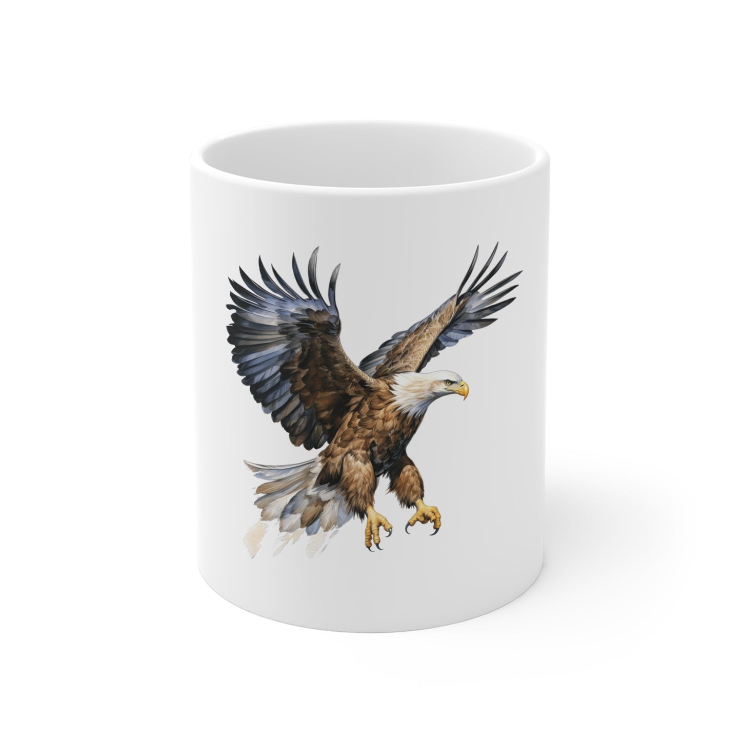 Eagle Flight 11oz Ceramic Mug – Patriotic Bald Eagle Coffee Cup