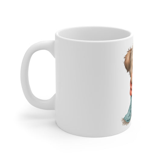 Cute Patriotic Puppy Scarf Mug – 4th of July Dog Coffee Mug – Americana Puppy Wrapped in Flag Scarf Cup – Red White Blue Pet Lover Gift Patriotic Puppy Mug — Cute Dog with American Flag Scarf 11oz...