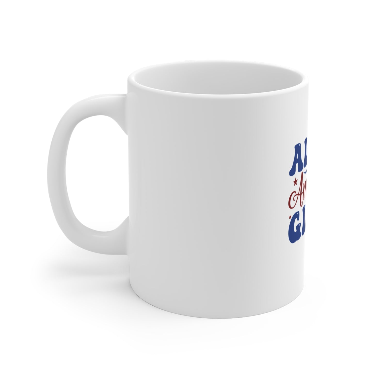 All American Girls Mug — Patriotic Eagle Coffee Cup (11oz)