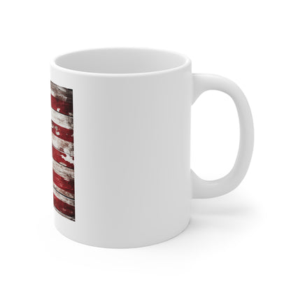Rustic American Flag Wood Coffee Mug – Weathered Barnwood USA Flag Mug – Distressed Patriotic Wood Grain Cup – Vintage Americana Gift American Flag 11oz Coffee Mug — Distressed USA Rustic Patriotic...