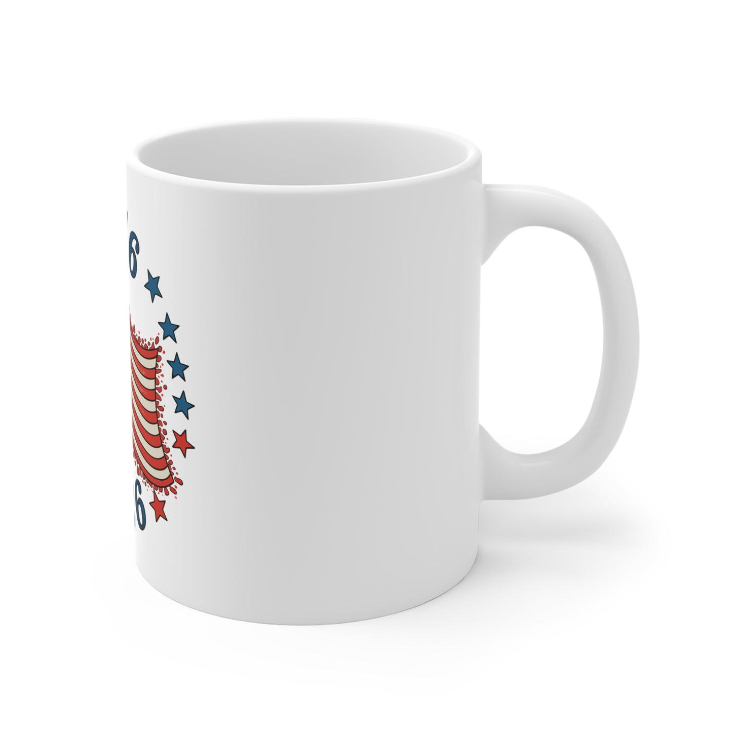 1776 — American Flag 2026 Patriotic Coffee Mug — Independence Day / Fourth of July Gift