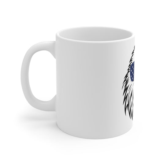 Patriotic Eagle Sunglasses Mug – Cool USA Eagle Coffee Mug – American Flag Aviator Shades Cup – Funny Patriotic Gift Mug 11oz