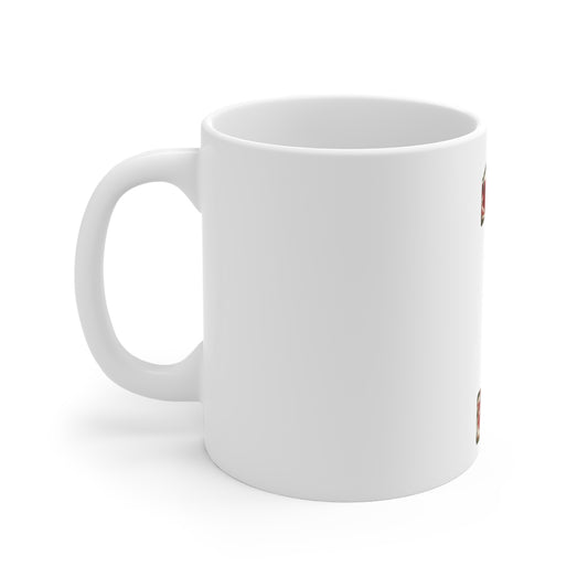 Distressed American Flag Number 1 Coffee Mug – Vintage Patriotic Number Mug – Rustic USA Flag Art Cup – Americana Style Gift Mug 11oz