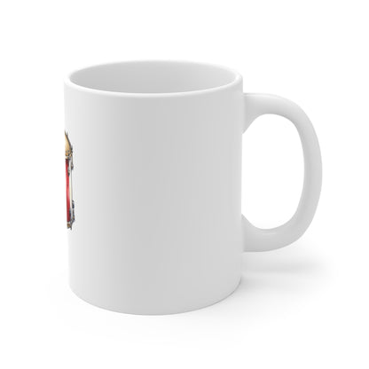 Drum with French Flag 11oz Ceramic Mug — Patriotic Musician Coffee Cup
