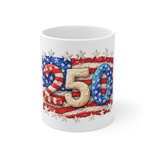 Mug — 250 USA Flag Patriotic 4th of July Coffee Cup