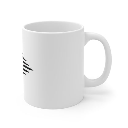Stealth Paw American Flag Coffee Mug – Blacked Out USA Flag Paw Print Mug – Minimalist Dog Lover Patriotic Cup – Subtle Freedom Gift Mug Mug 11oz