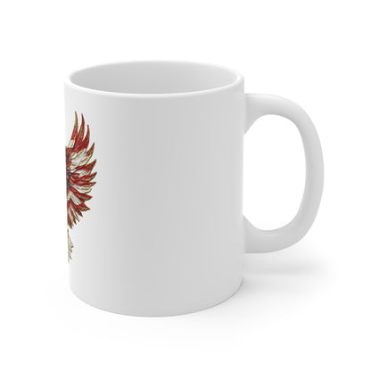 Patriotic Eagle Coffee Mug — American Flag Wings 11oz