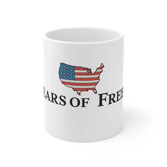250 Years of Freedom Mug — American Flag USA Map 11oz