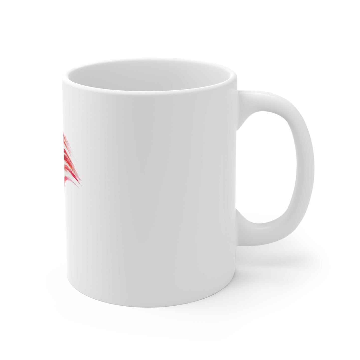 American Flag Watercolor Mug - Patriotic 11oz Coffee Cup for Fourth of July & Veterans