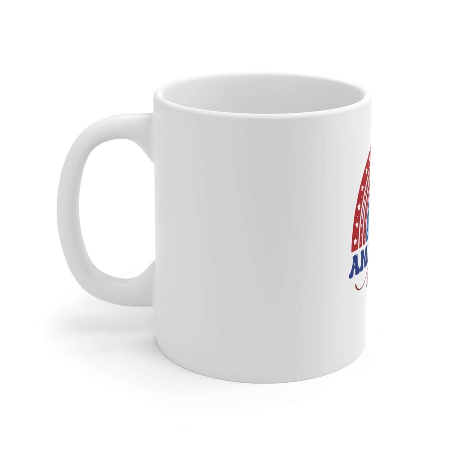 American Spirit Mug — Patriotic Rainbow Coffee Cup (4th of July, Memorial Day Gift)