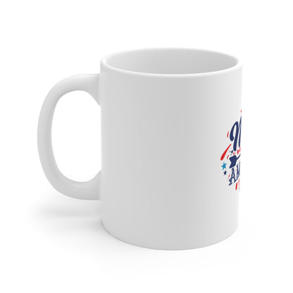 Made in America Fireworks Coffee Mug – Patriotic Celebration Mug – USA Pride Graphic Cup – 4th of July Gift Mug Mug 11oz