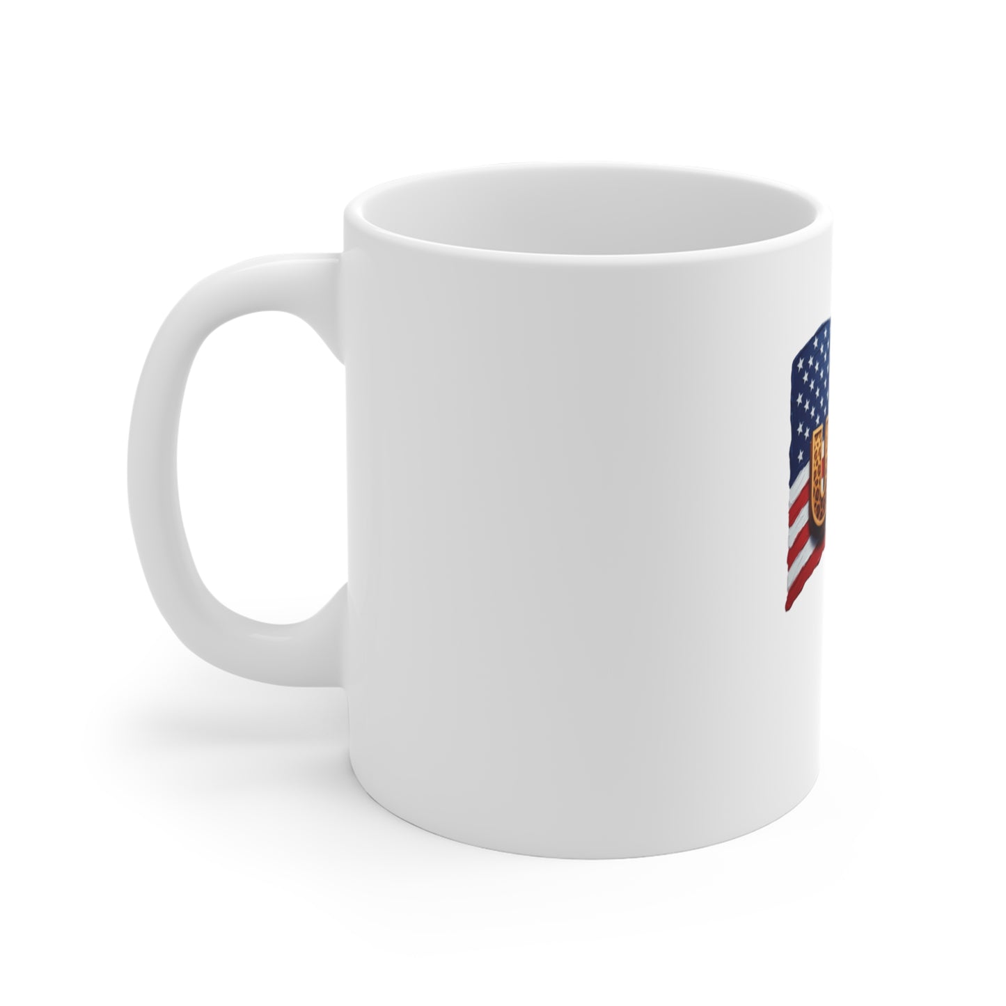 USA Eagle Flag Coffee Mug - Patriotic 11oz Ceramic