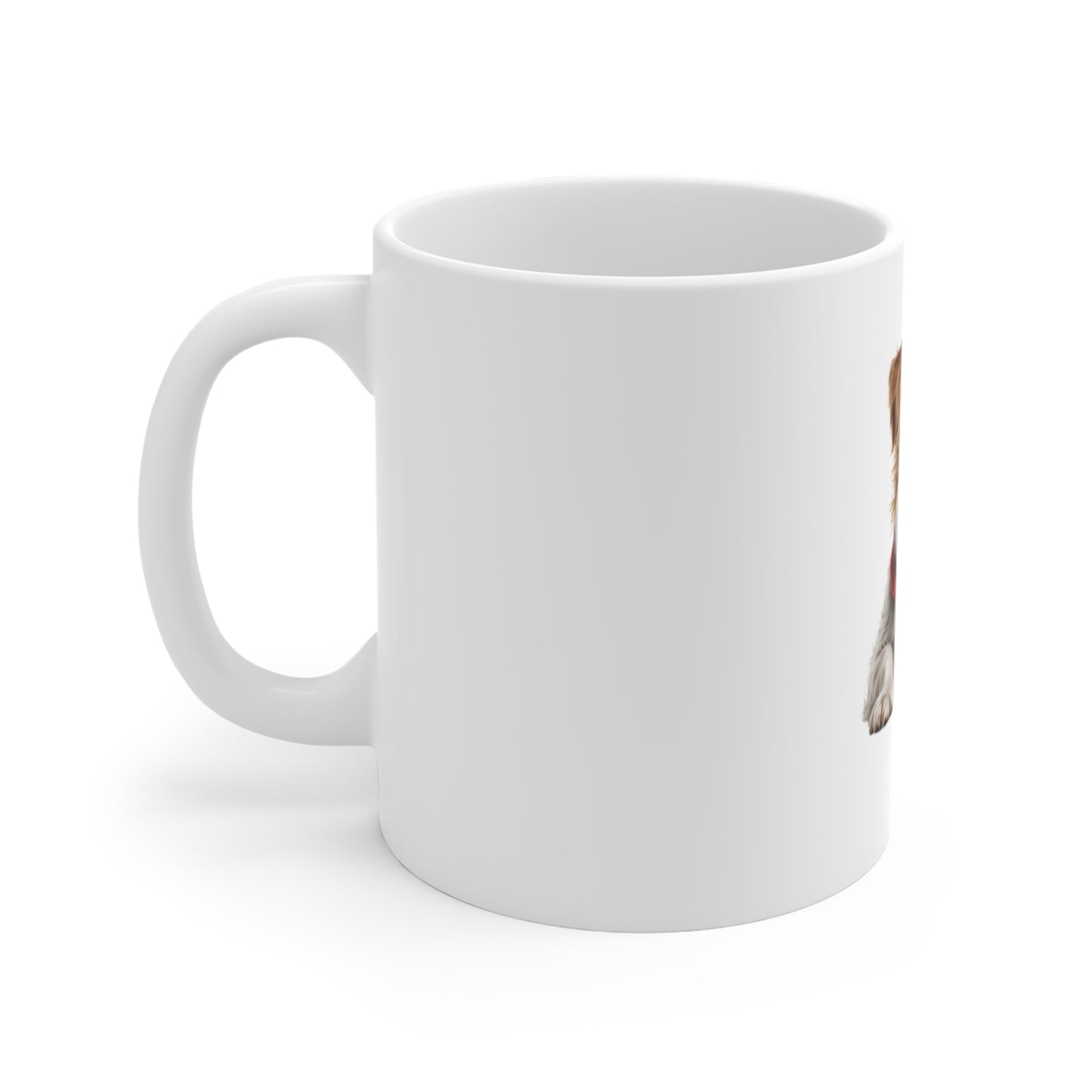 Jack Russell Dog Mug – Cute Puppy with Red & Blue Scarf, 11oz Coffee Cup