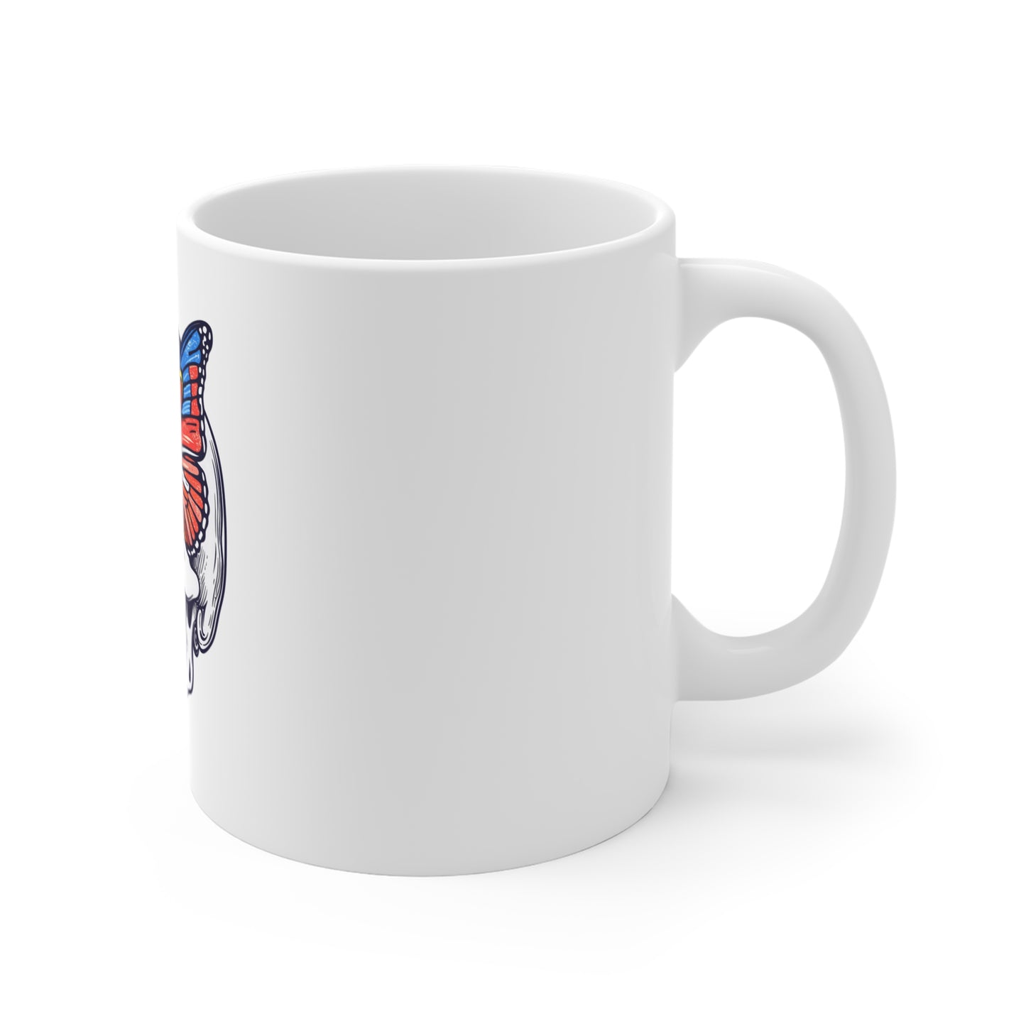 Skull with Butterfly 11oz Coffee Mug