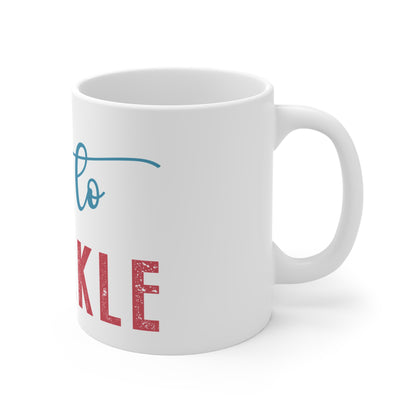 Free to Sparkle Mug – Patriotic Inspirational Coffee Cup – USA Pride Freedom Quote Design  11oz