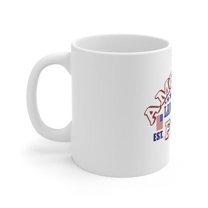America Land of the Free 11oz Coffee Mug — Patriotic USA Flag Design