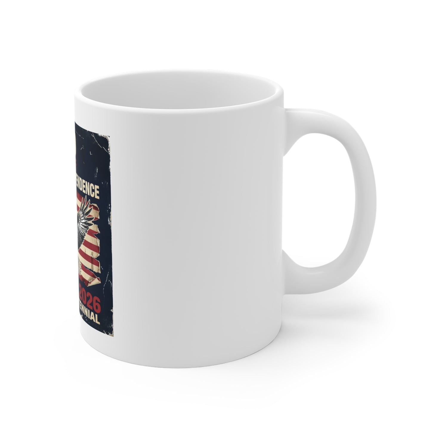 250 Years of American Independence Coffee Mug – July 4th 2026 Semiquincentennial Mug – Vintage USA Flag Eagle Patriotic Cup Mug 11oz