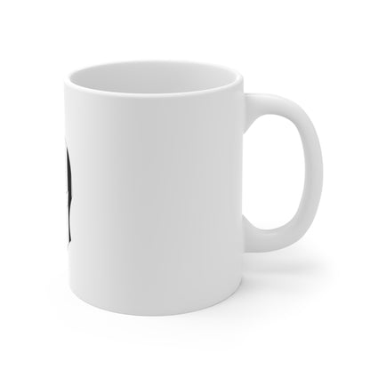 Vertical American Flag Spartan Helmet Coffee Mug – Patriotic Warrior Mug – USA Spartan Shield Cup – Bold Black & White Military Style Mug Mug 11oz