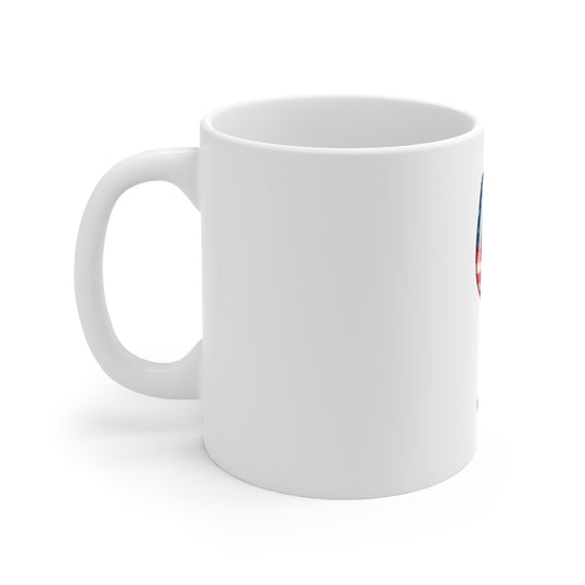 American Flag Wine Glass Mug - Patriotic 11oz Coffee Cup for 4th of July & Gifts