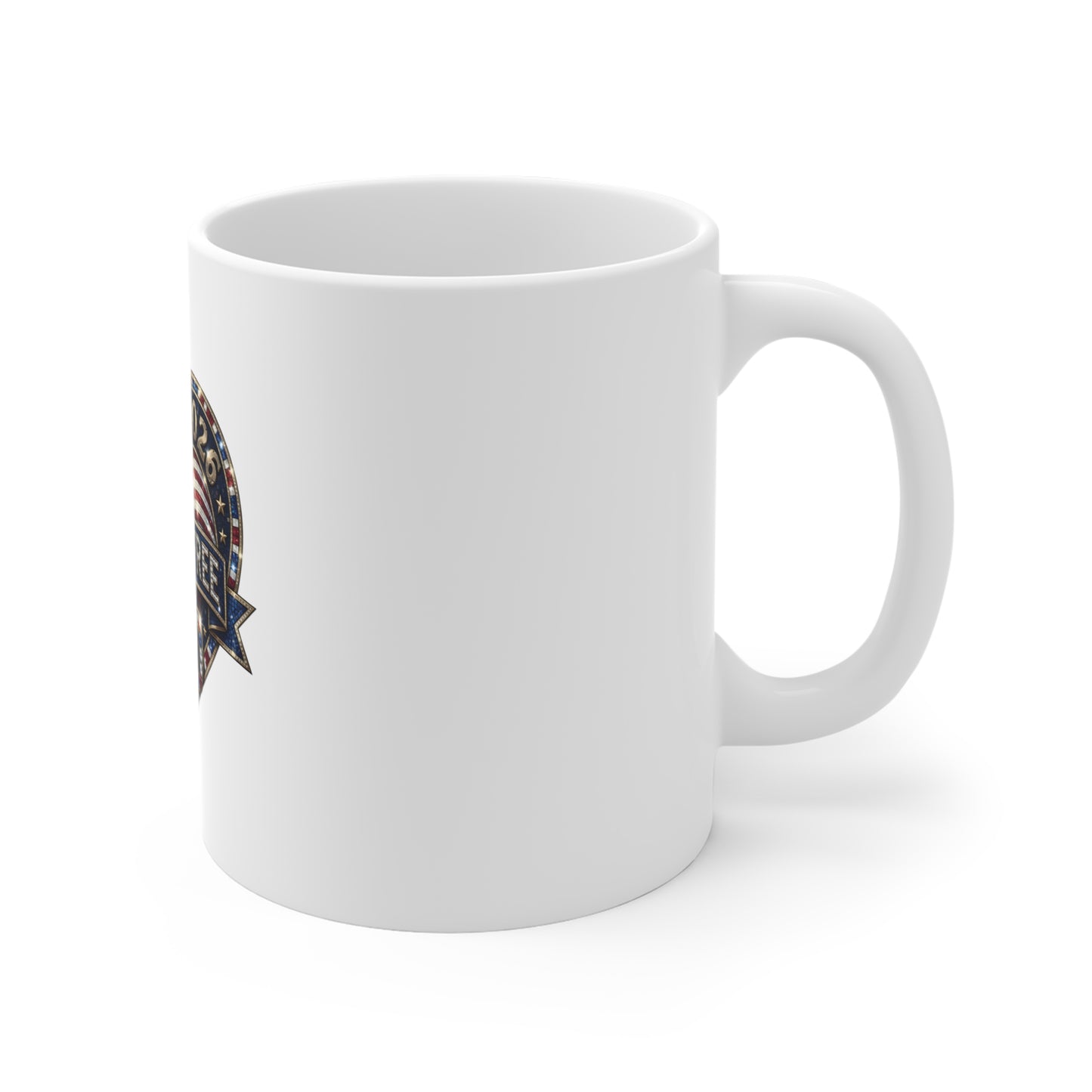 Proud & Free 250th Anniversary Mug — Patriotic 1776–2026 Eagle Heart Coffee Cup