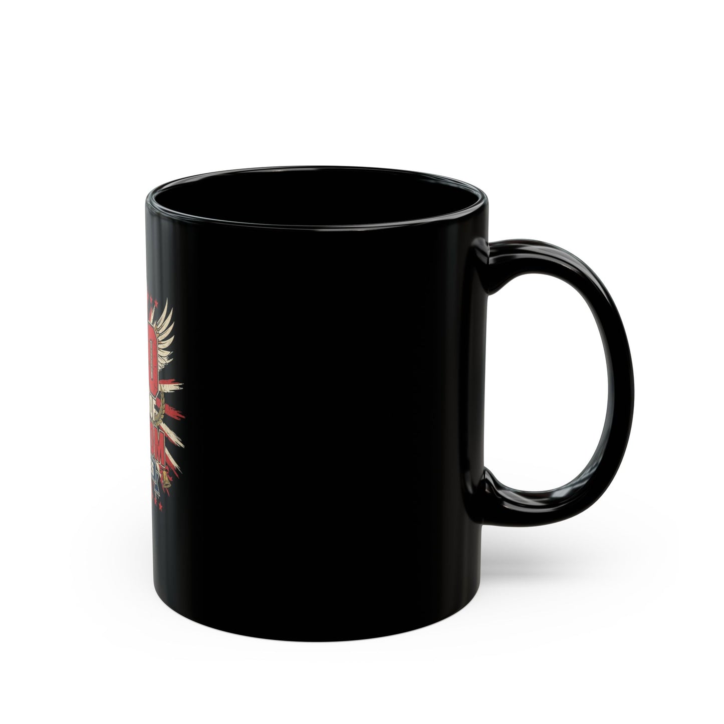 250 Years of Freedom 1776–2026 Black Coffee Mug — Patriotic Anniversary Gift