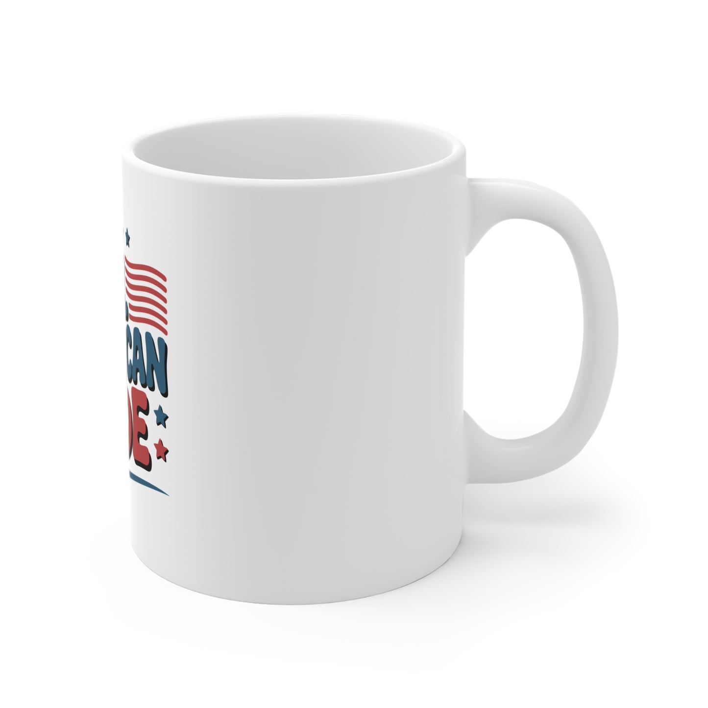 All American Dude Mug — Patriotic 11oz Coffee Cup (Fourth of July Gift)