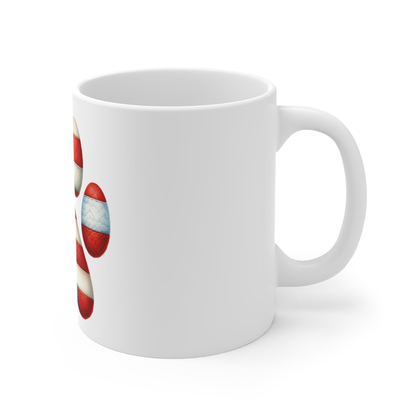 Patriotic American Flag Dog Paw Coffee Mug – Classic USA Paw Print Mug – Red White Blue Dog Lover Mug – Minimal Americana Pet Gift Cup American Flag Paw Print Mug — 11oz Patriotic Pet Lover Coffee Cup...