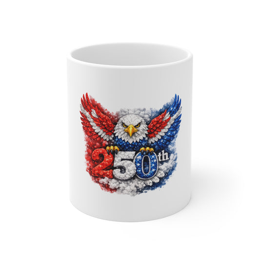 11oz Mug — Patriotic Eagle 250th Anniversary Coffee Cup